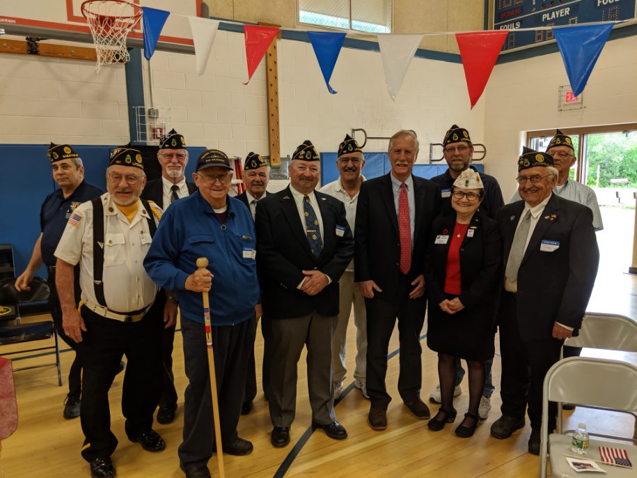 King Celebrates Flag Day at Carrie Ricker School in Litchfield